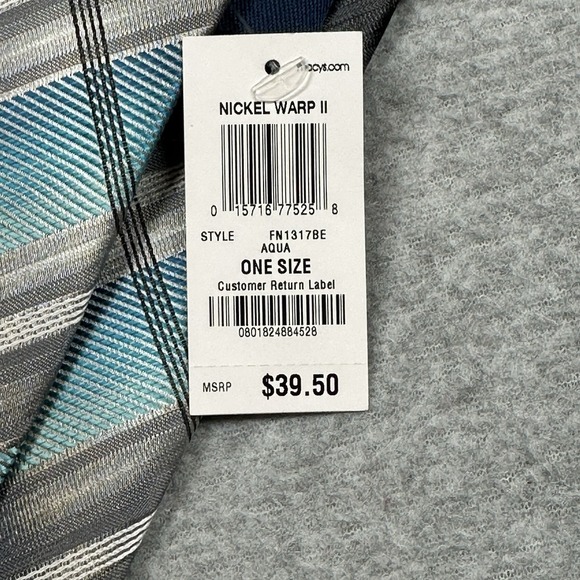 John Ashford Mens Tie Teal Gray Plaid Washable Polyester Stain Resistant - Picture 5 of 10